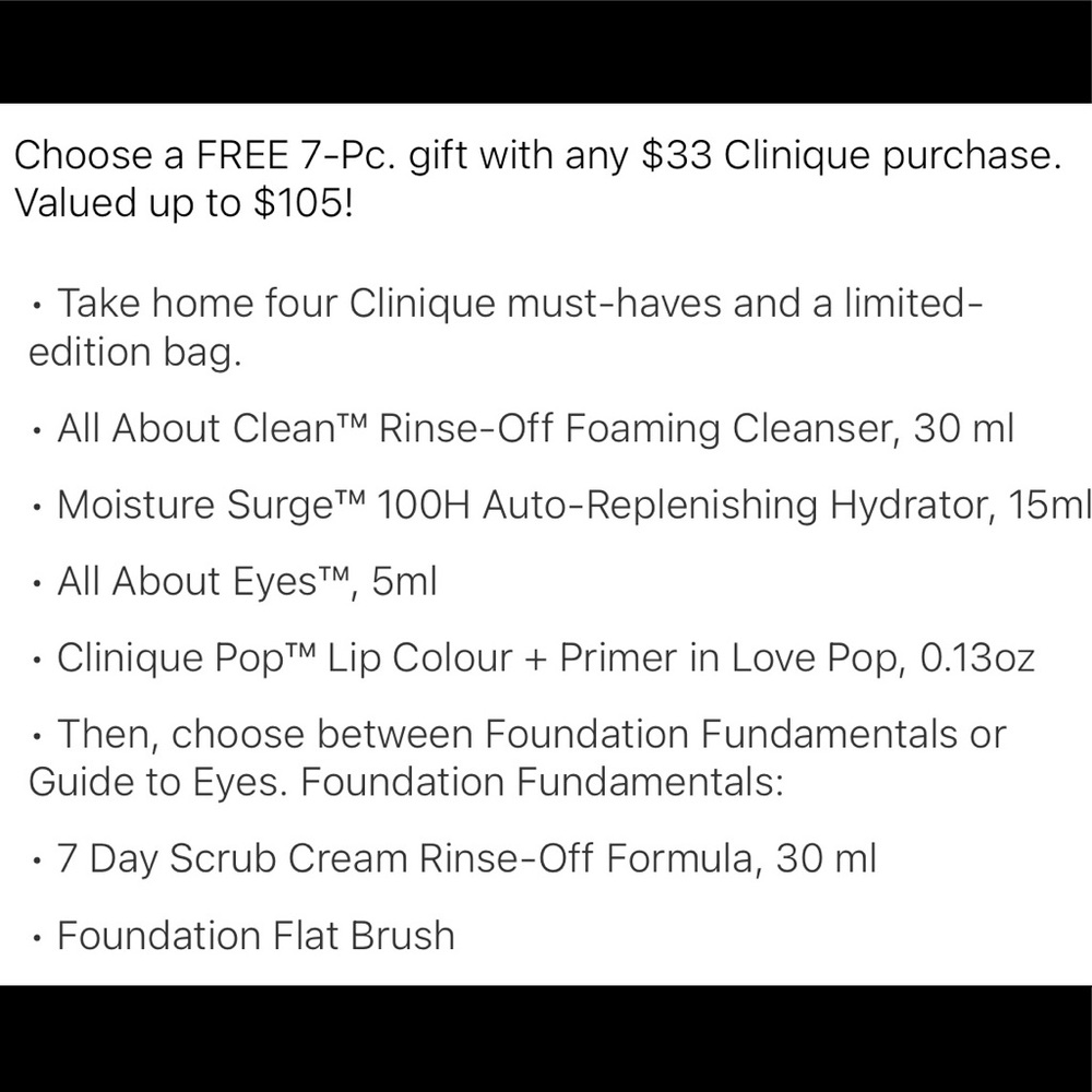 CLINIQUE 7 PIECE GWP- NIB - Picture 3 of 3
